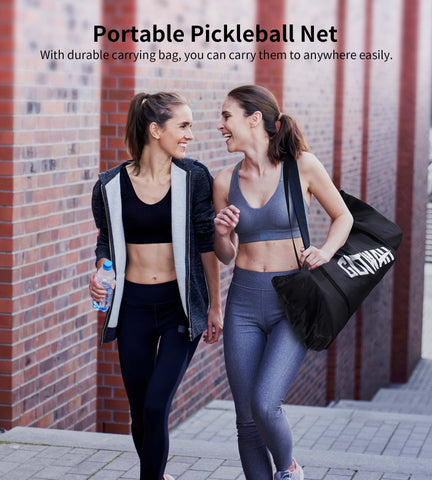 Portable Pickleball Net for Driveway, 22FT Regulation Size Pickleball Nets with Steady Metal Frame for All Weather, Outdoor Practice Net with Carrying Bag for Park Backyard Beach or Indoors